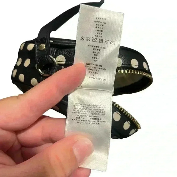 Bonpoint Cherry Dot Leather Circle Shoulder Bag Rare - Picture 10 of 11